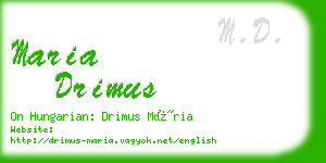 maria drimus business card